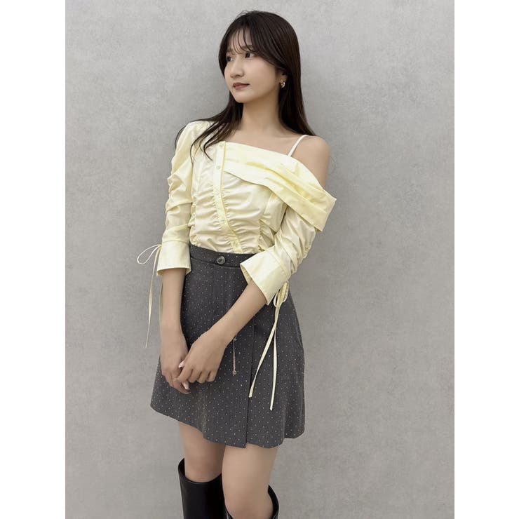 アシメギャザーブラウス | dazzlin | 詳細画像41 