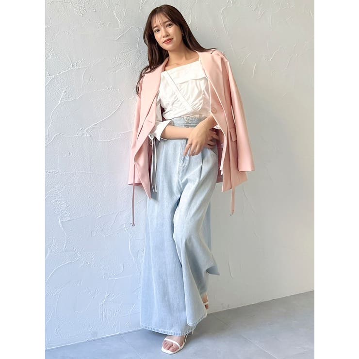 アシメギャザーブラウス | dazzlin | 詳細画像8 