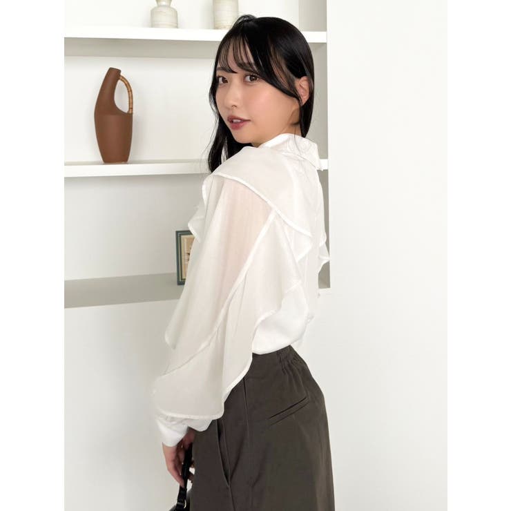 フリルリボン2WAY長袖ブラウス | dazzlin | 詳細画像13 
