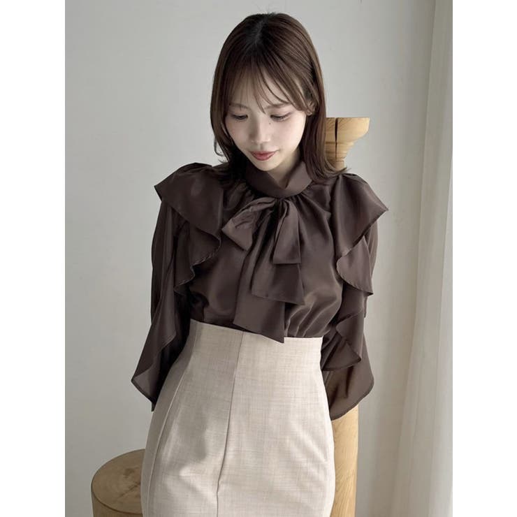 フリルリボン2WAY長袖ブラウス | dazzlin | 詳細画像22 