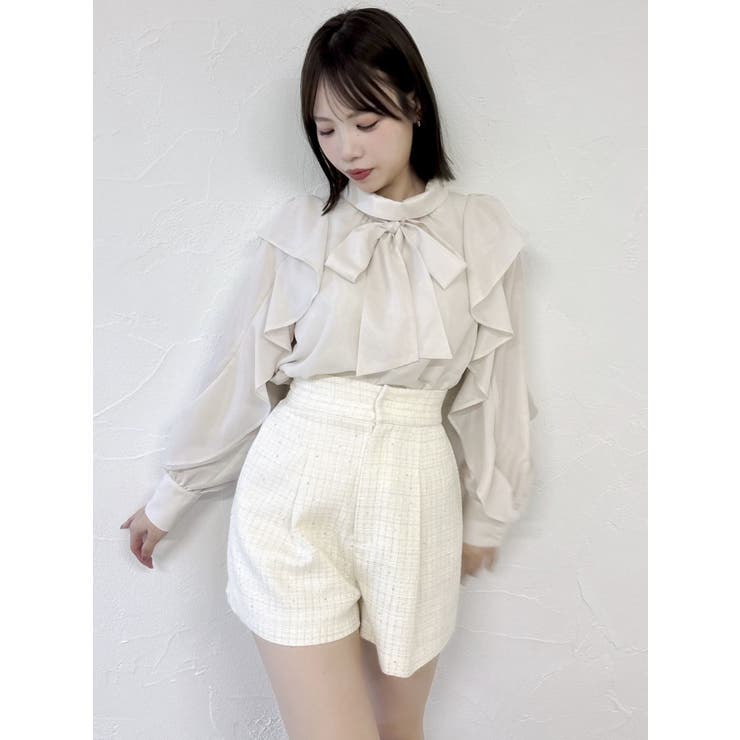 フリルリボン2WAY長袖ブラウス | dazzlin | 詳細画像29 