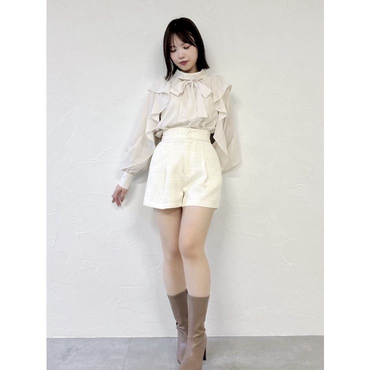 フリルリボン2WAY長袖ブラウス | dazzlin | 詳細画像33 