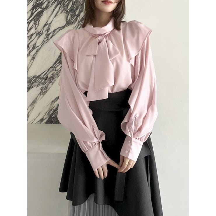 フリルリボン2WAY長袖ブラウス | dazzlin | 詳細画像38 