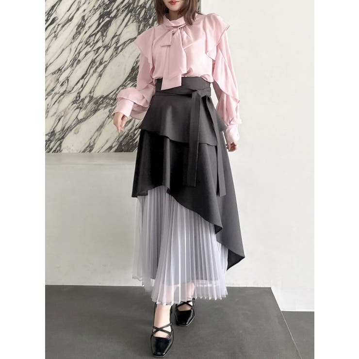 フリルリボン2WAY長袖ブラウス | dazzlin | 詳細画像41 