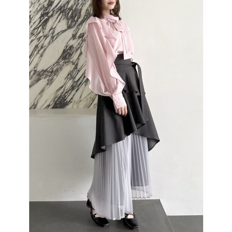 フリルリボン2WAY長袖ブラウス | dazzlin | 詳細画像42 