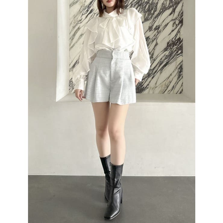 フリルリボン2WAY長袖ブラウス | dazzlin | 詳細画像6 