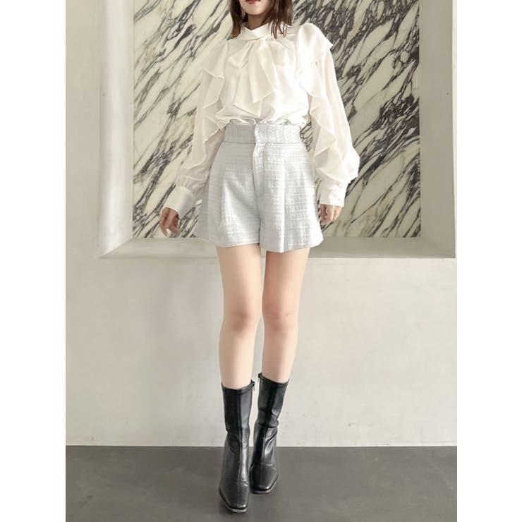 フリルリボン2WAY長袖ブラウス | dazzlin | 詳細画像7 