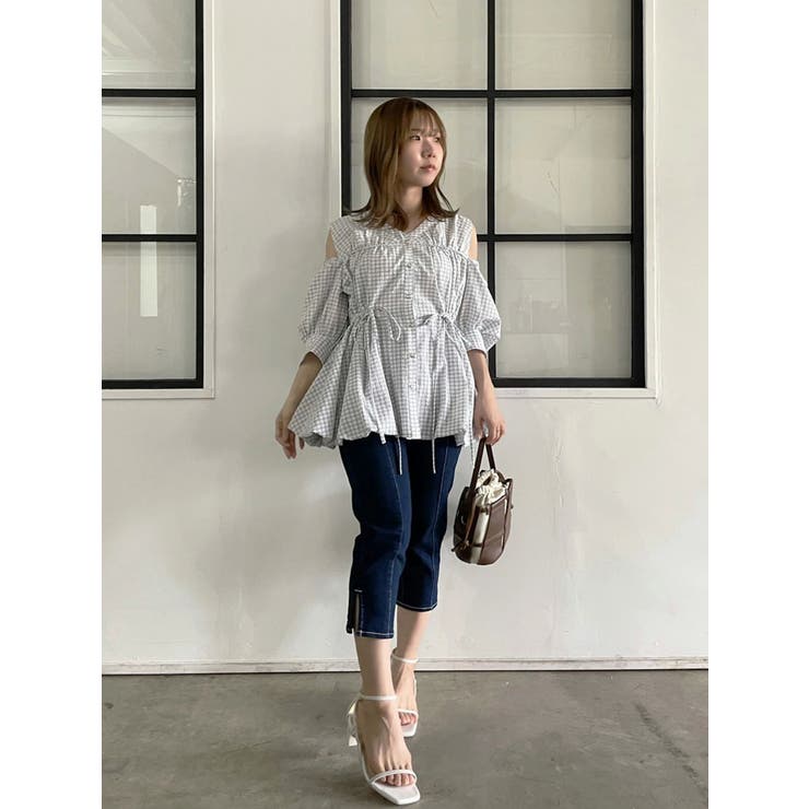 ハイウエストカプリパンツ | dazzlin | 詳細画像12 