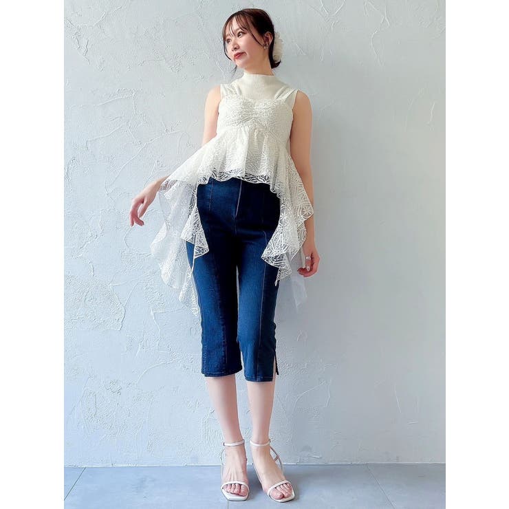 ハイウエストカプリパンツ | dazzlin | 詳細画像3 