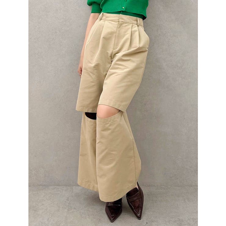 ベージュ | ダブルオープンカーゴパンツ | dazzlin