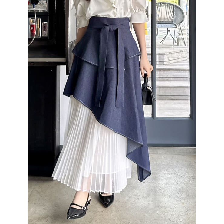 美品　DEPAREILLE デパリエ オーガンジー　プリーツスカート　23SS COLLECTION｜DÉPAREILLÉ｜デパリエ オフィシャルサイト