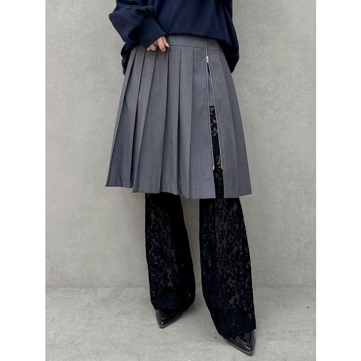 ジップスリットミディスカート | dazzlin | 詳細画像1 