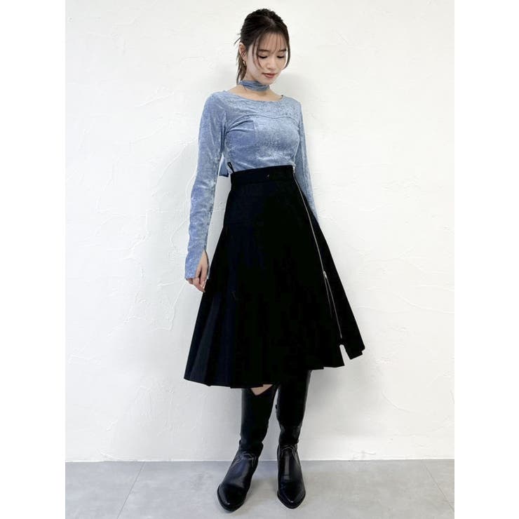 ジップスリットミディスカート | dazzlin | 詳細画像16 