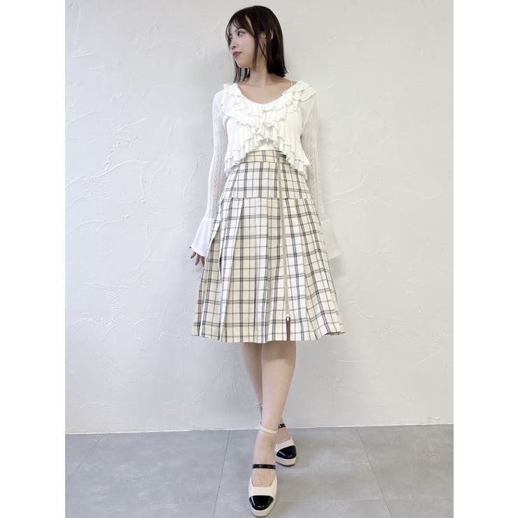 ジップスリットミディスカート | dazzlin | 詳細画像3 