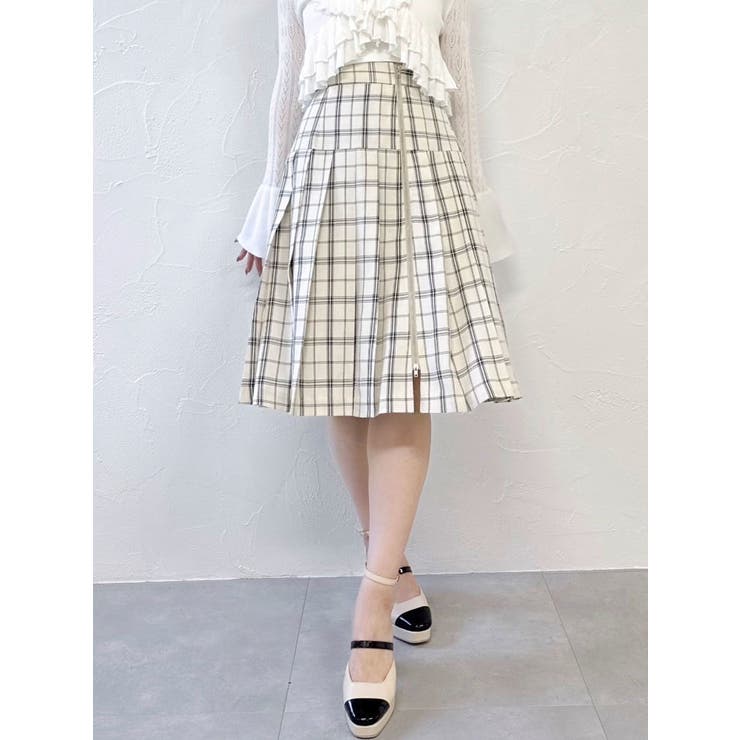 アイボリー | ジップスリットミディスカート | dazzlin