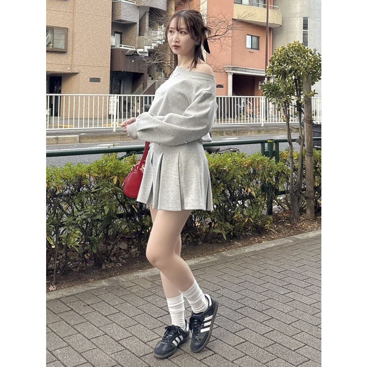 カレンミレン☆ライム☆ロゼットテクスチャミニスカート セール】千鳥柄ニットミニスカート（スカート）｜CALNAMUR