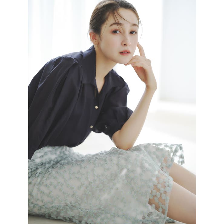 【藤井サチコラボ】マーガレットフラワータイトスカート | dazzlin | 詳細画像10 