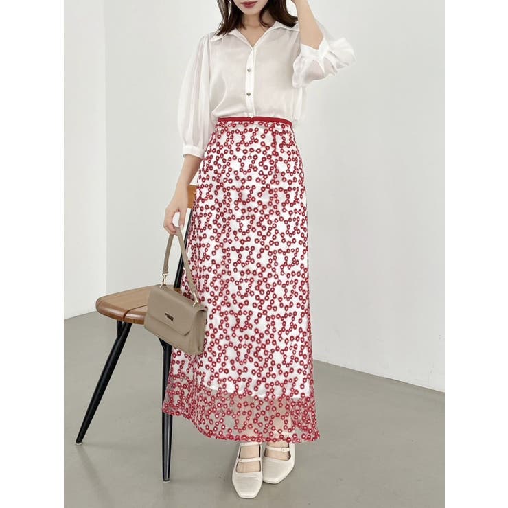 【藤井サチコラボ】マーガレットフラワータイトスカート | dazzlin | 詳細画像11 