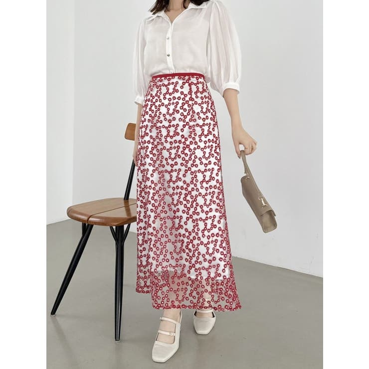 【藤井サチコラボ】マーガレットフラワータイトスカート | dazzlin | 詳細画像12 