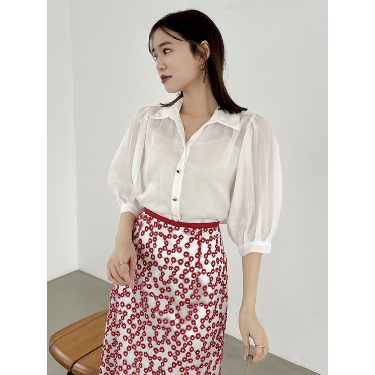 【藤井サチコラボ】マーガレットフラワータイトスカート | dazzlin | 詳細画像14 