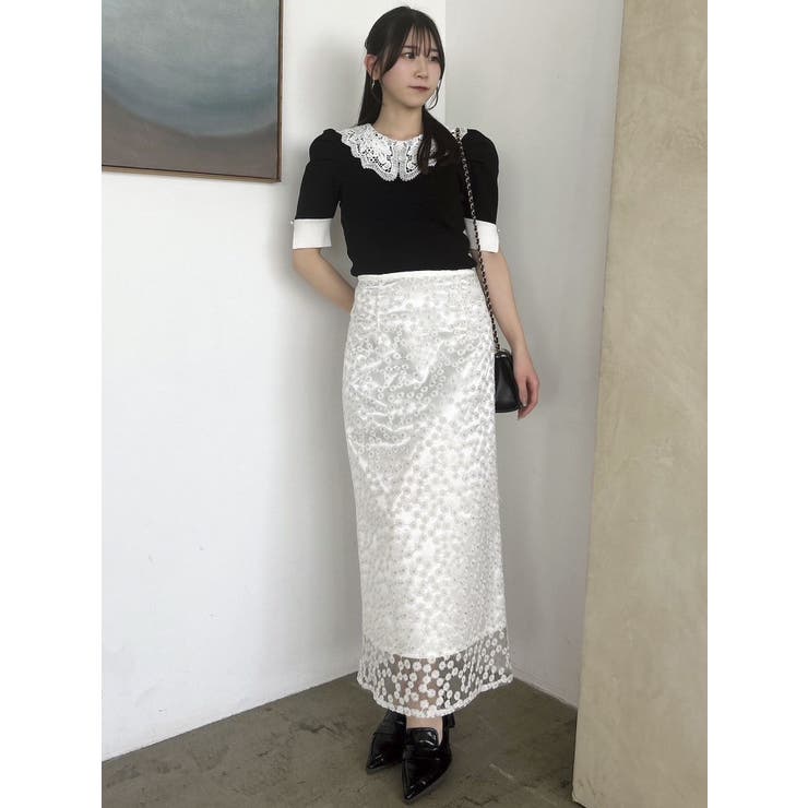 【藤井サチコラボ】マーガレットフラワータイトスカート | dazzlin | 詳細画像22 