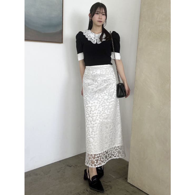 【藤井サチコラボ】マーガレットフラワータイトスカート | dazzlin | 詳細画像23 