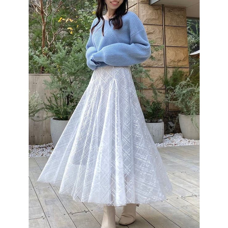 【再生産】スパンコールチュールスカート | dazzlin | 詳細画像15 