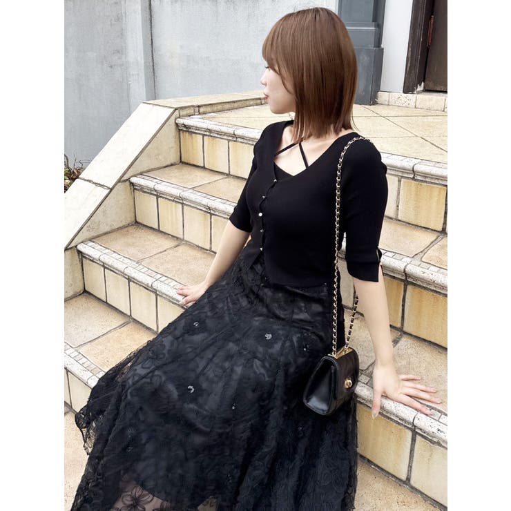 【再生産】スパンコールチュールスカート | dazzlin | 詳細画像25 