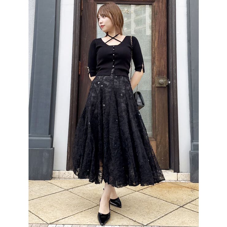 【再生産】スパンコールチュールスカート | dazzlin | 詳細画像27 