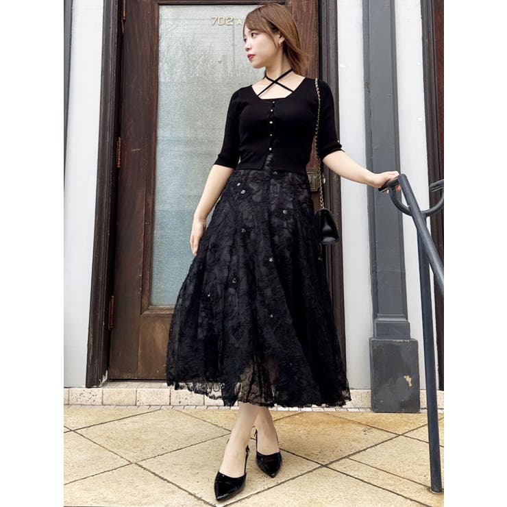 【再生産】スパンコールチュールスカート | dazzlin | 詳細画像28 