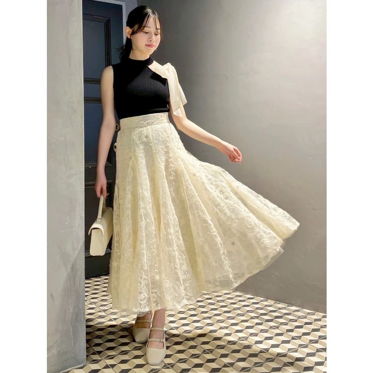 再生産】スパンコールチュールスカート[品番：MKSW0063391]｜dazzlin