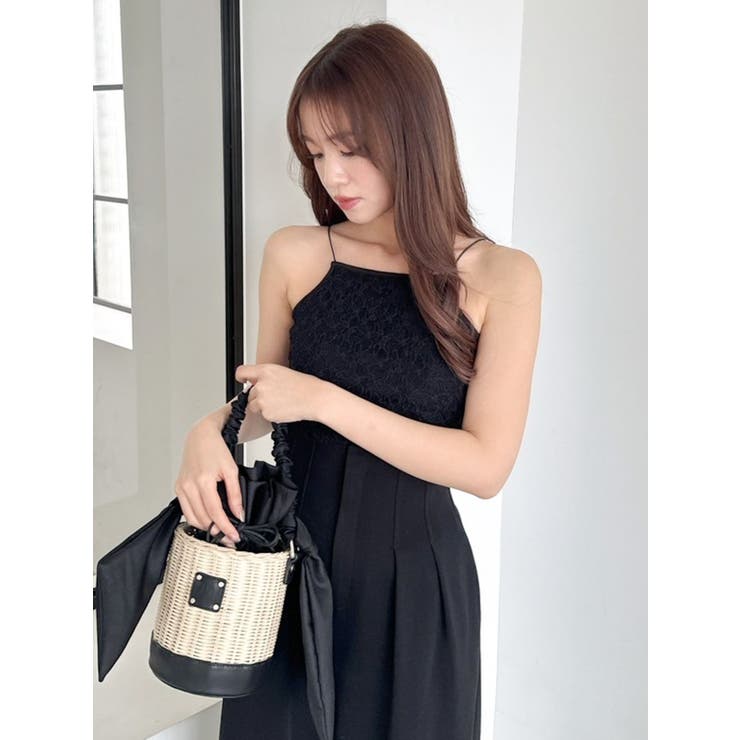 リボンハンドルカゴバッグ[品番：MKSW0063997]｜dazzlin（ダズリン）の