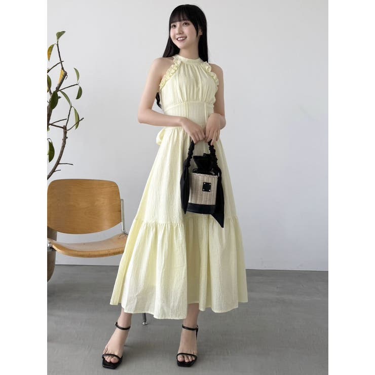 リボンハンドルカゴバッグ[品番：MKSW0063997]｜dazzlin