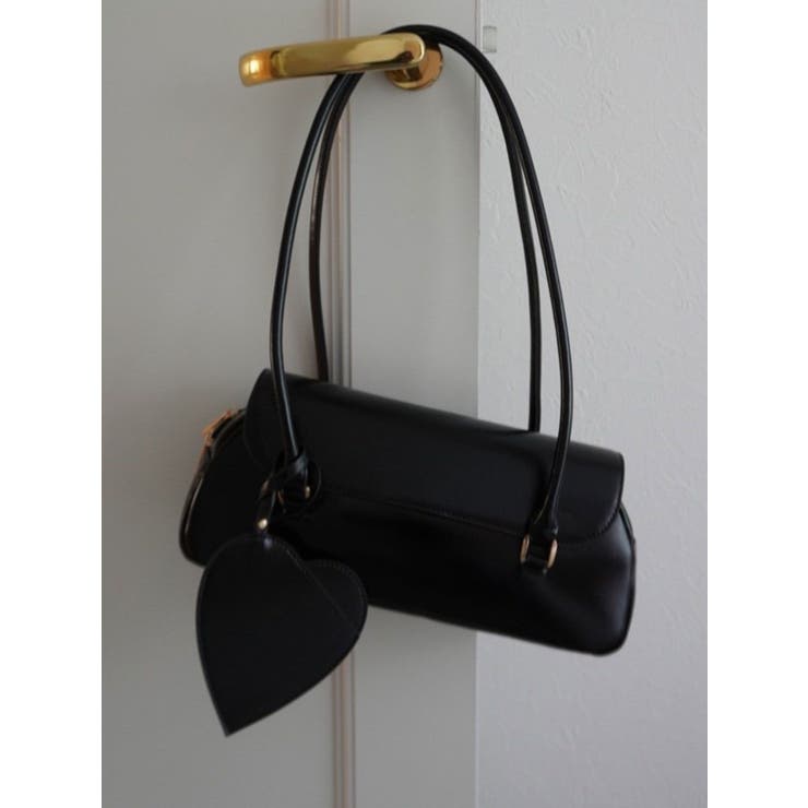 ブラック | ハートチャームスクエアボックスバッグ | dazzlin