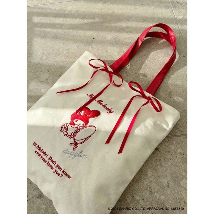 【メロクロコラボ】ツインリボンキャンバストートバッグ | dazzlin | 詳細画像2 