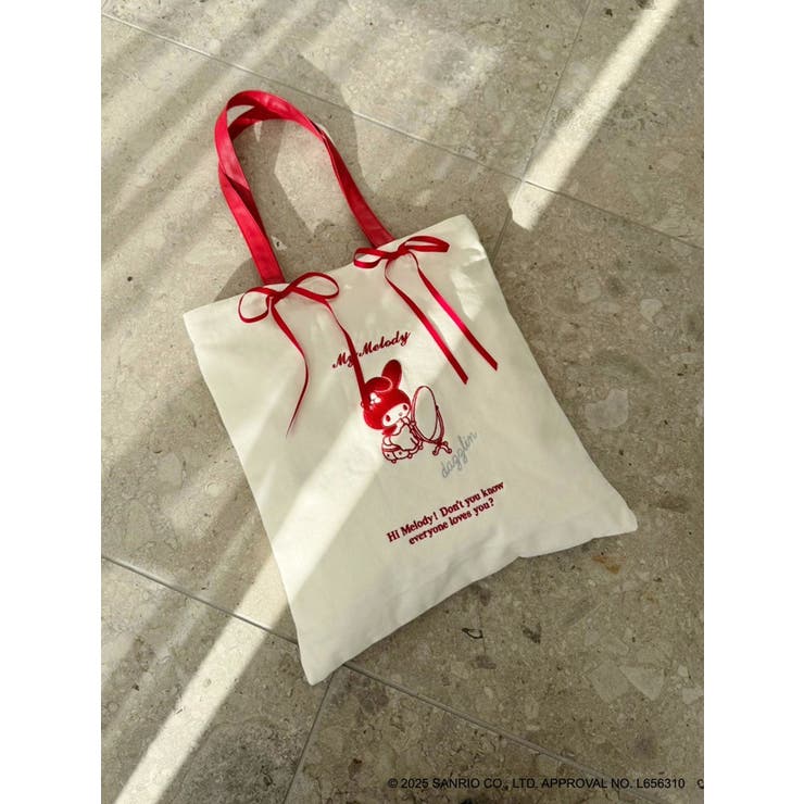 【メロクロコラボ】ツインリボンキャンバストートバッグ | dazzlin | 詳細画像4 