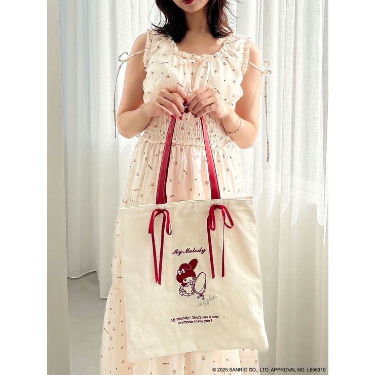 【メロクロコラボ】ツインリボンキャンバストートバッグ | dazzlin | 詳細画像9 