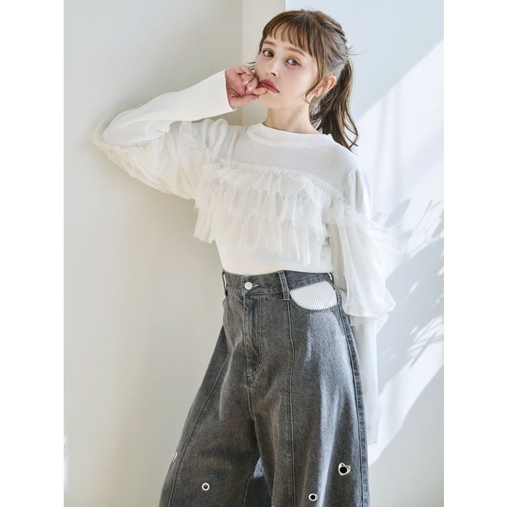 カーブタックデニムパンツ[品番：MKSW0062690]｜dazzlin