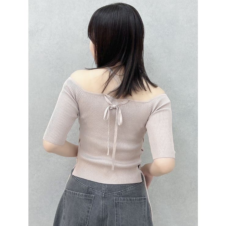 サイドクロスオープンボレロニット | dazzlin | 詳細画像10 