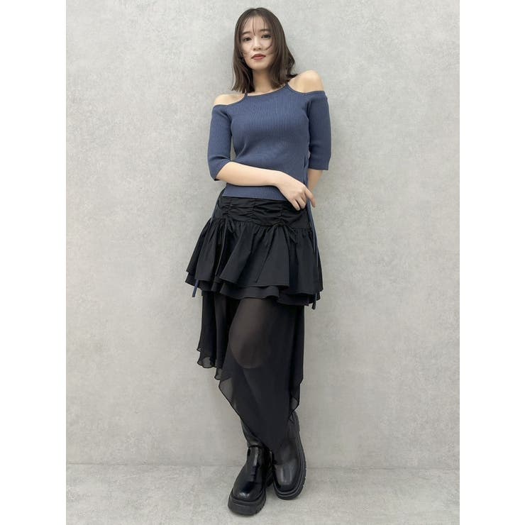 サイドクロスオープンボレロニット | dazzlin | 詳細画像26 