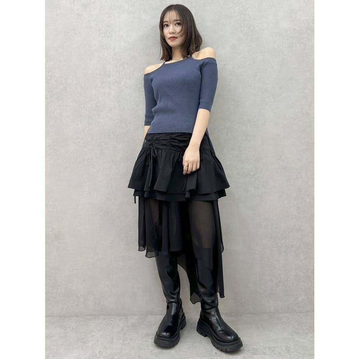 サイドクロスオープンボレロニット | dazzlin | 詳細画像27 