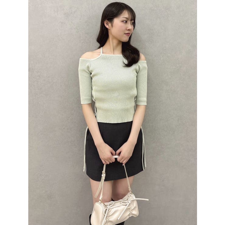 サイドクロスオープンボレロニット | dazzlin | 詳細画像33 