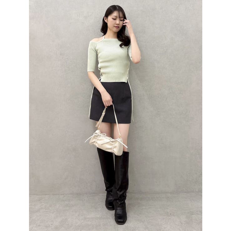 サイドクロスオープンボレロニット | dazzlin | 詳細画像37 