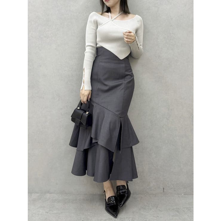 レイヤードオフショルバックリボンニット | dazzlin | 詳細画像19 