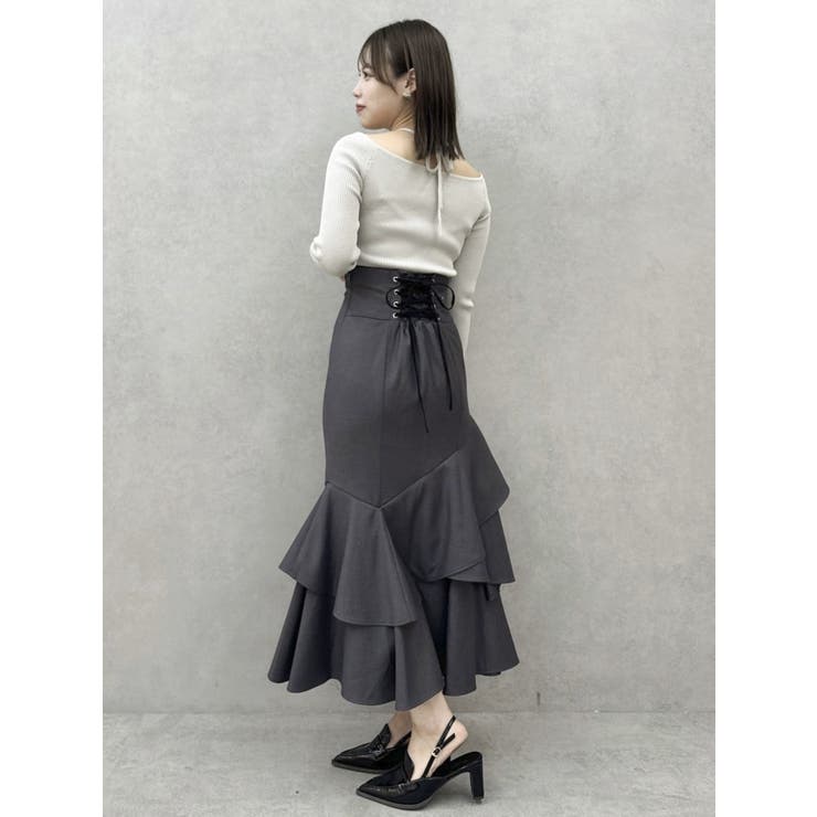 レイヤードオフショルバックリボンニット | dazzlin | 詳細画像21 