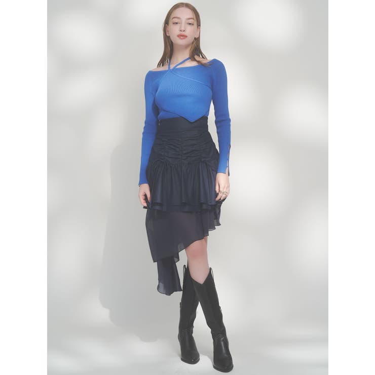 レイヤードオフショルバックリボンニット | dazzlin | 詳細画像3 