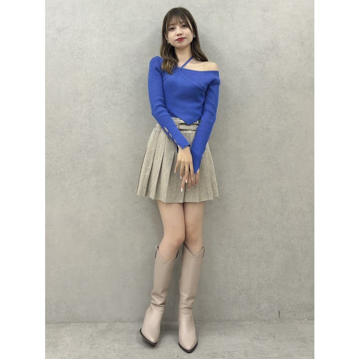 レイヤードオフショルバックリボンニット | dazzlin | 詳細画像5 