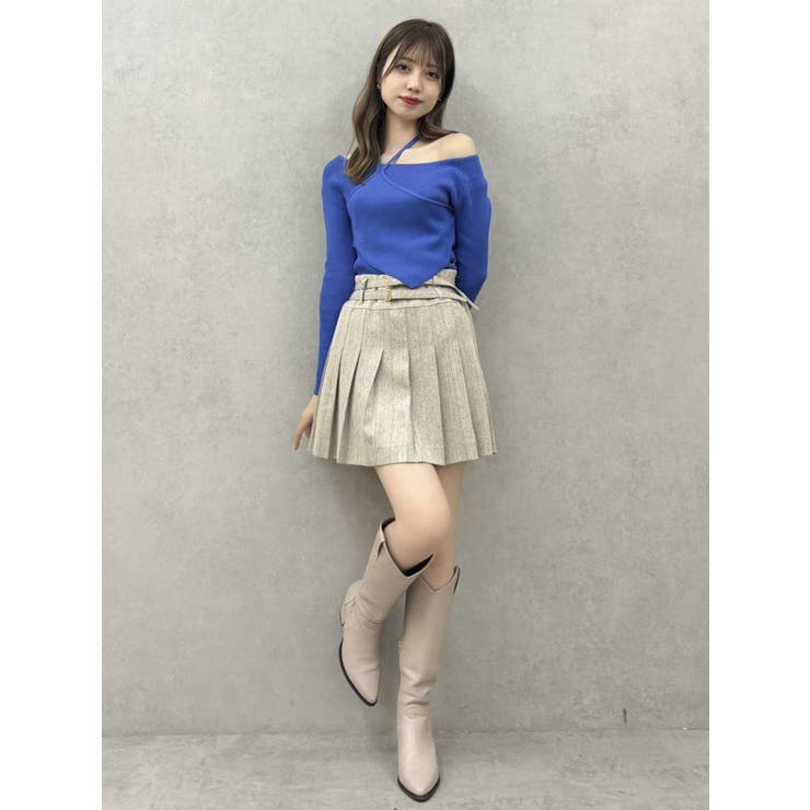 レイヤードオフショルバックリボンニット | dazzlin | 詳細画像6 