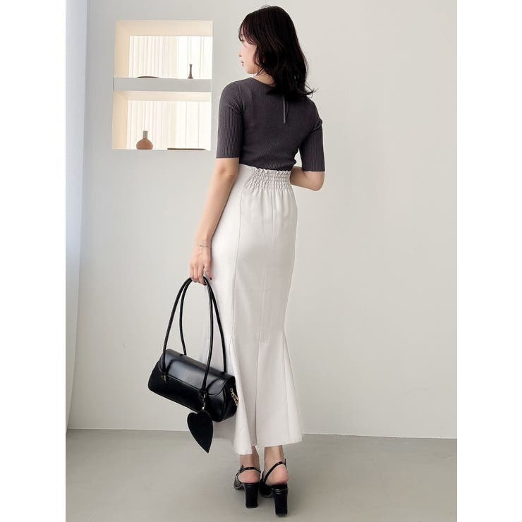 フロントツイストリボン5分袖ニットトップス | dazzlin | 詳細画像13 