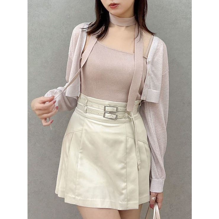 ピンク | シアーカーデタイセットニット | dazzlin